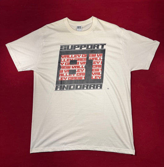 SUPPORT 81 VALLEY CREW WHITE RACING T-SHIRT