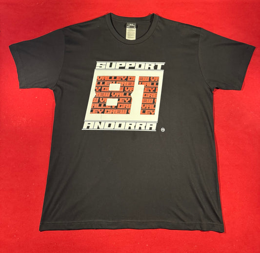 SUPPORT 81 VALLEY CREW BLACK RACING T-SHIRT