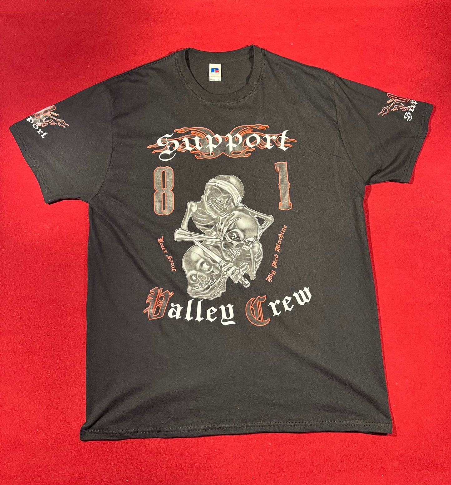 SUPPORT 81 VALLEY CREW SKULLS T-SHIRT